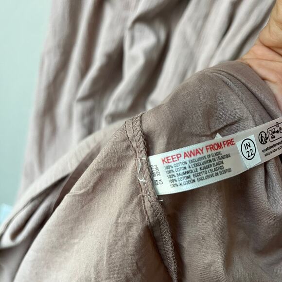 NEW Free People Babydoll Dress Feel‎ The Frill Cotton Tan Midi Dress Size S - Picture 8 of 9